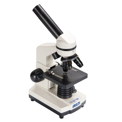 Mikroskop biologiczny. Powiększenie: 40–400x.