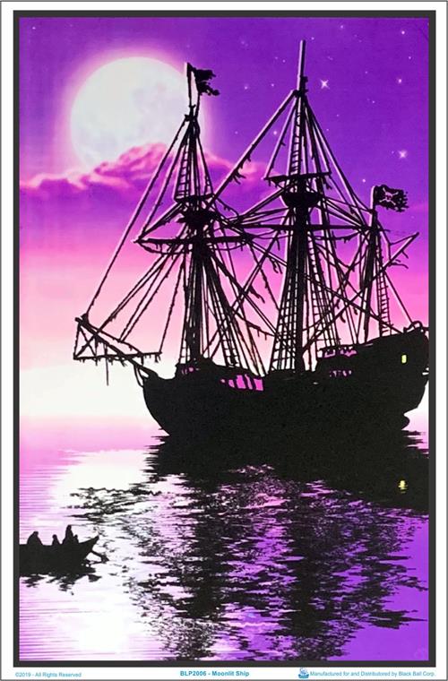 Plakat UV „moonlit ship”