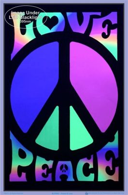 Plakat UV „peace love retro”