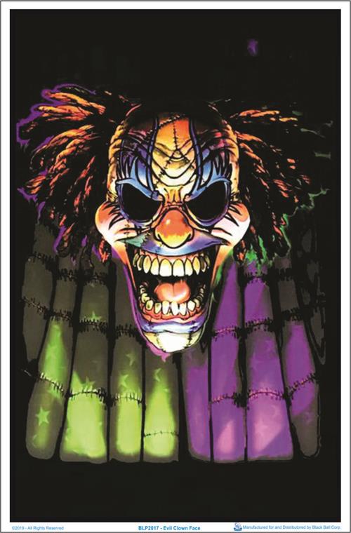 Plakat UV "evil clown face"